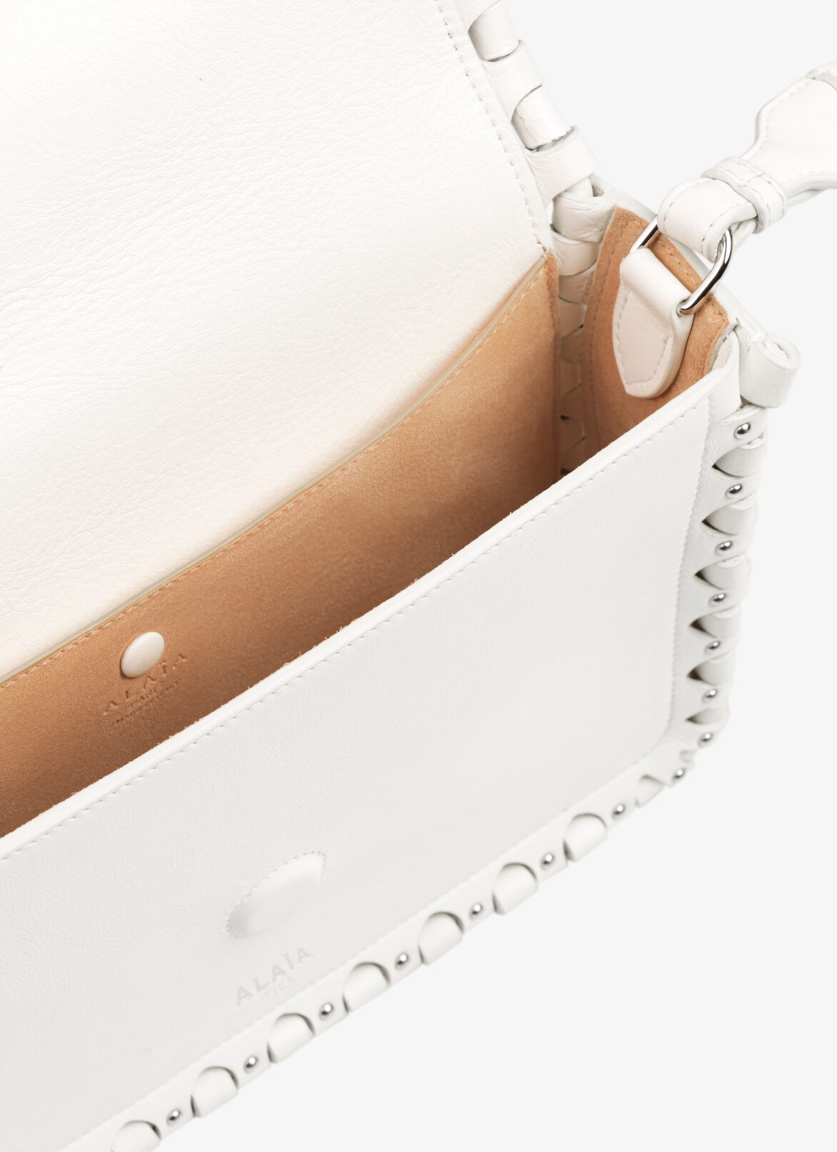 HINGE FLAP BAG  ALAÏA OPTIC WHITE HINGE FLAP BAG